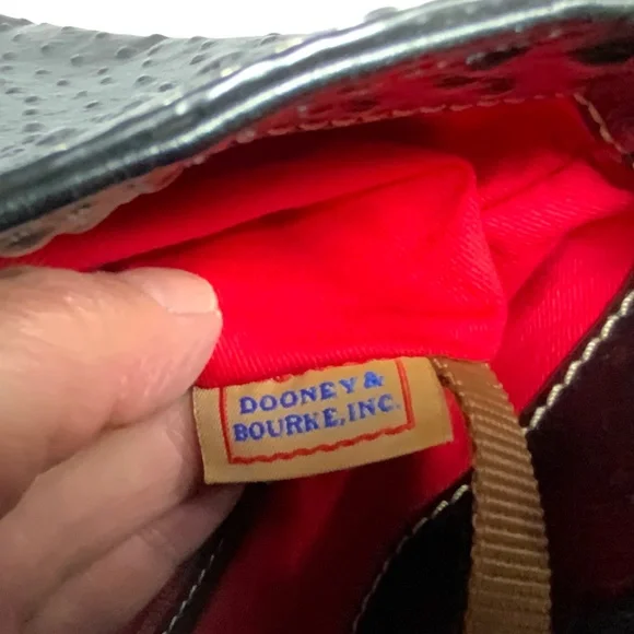 Dooney & Bourke Ostrich Leather Cooper Hobo Purse - Picture 14 of 16